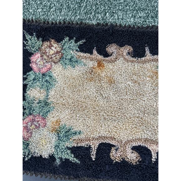 Vintage Miniature Rectangular Dollhouse Rug Handmade Occupied  Japan MC - Picture 3 of 13